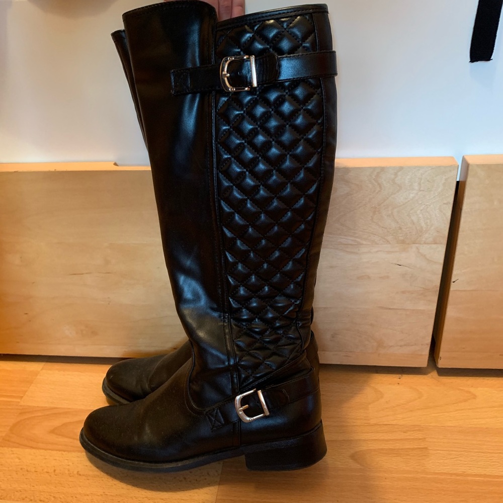 Black Quilted Boots